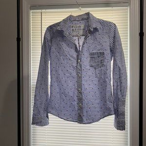 Frank & Eileen White Striped Eileen Blouse s